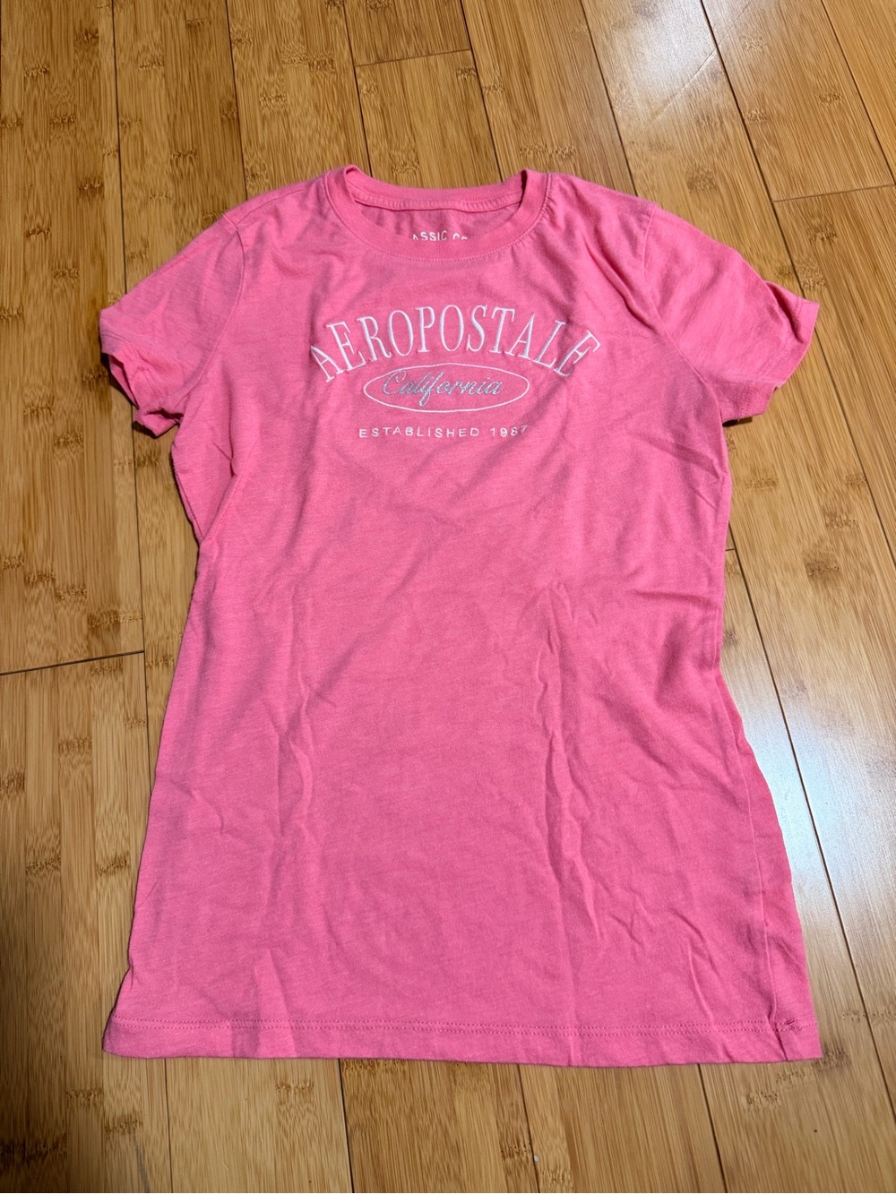 Aeropostale Bright Pink California Logo Tee